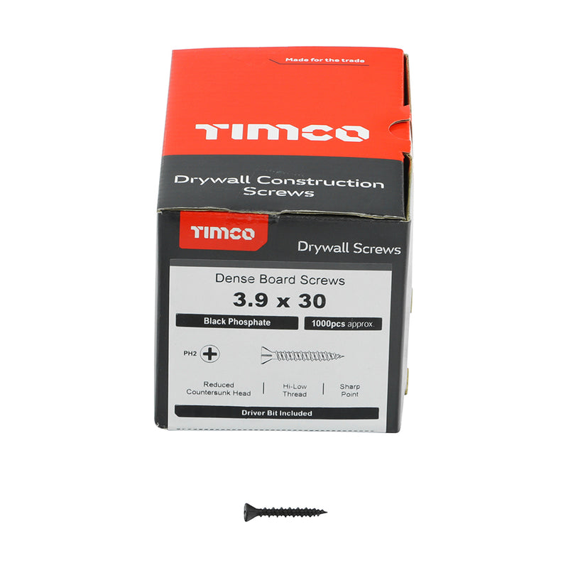 TIMCO Drywall Reduced Countersunk Black Dense Board Screws
