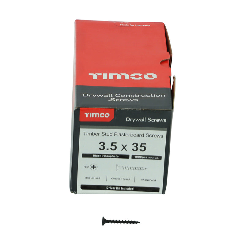 TIMCO Drywall Coarse Thread Bugle Head Black Screws