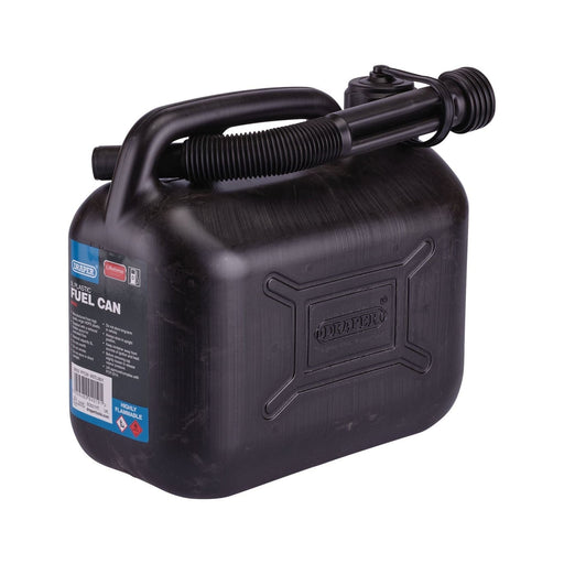 Draper 09053 Plastic Fuel Can, 5L, Black