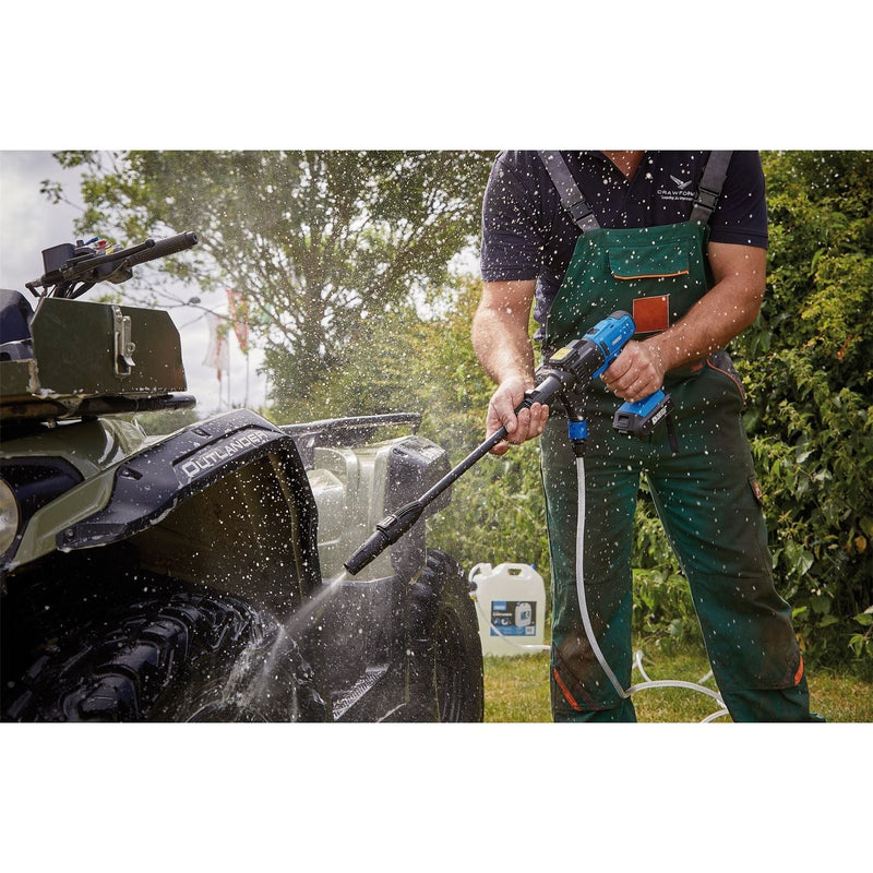 Draper 97533 D20 20V Cordless Pressure Washer Kit, 1 x 2.0Ah Battery, 1 x Fast Charger