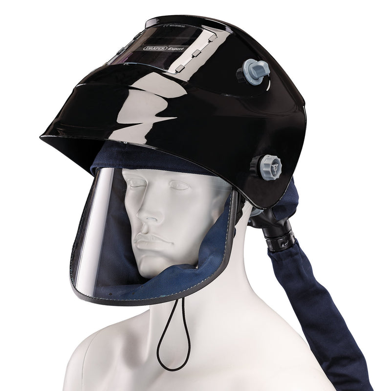 Draper 02518 Draper Expert Air-Fed PAPR Auto-Darkening Welding Helmet, Black