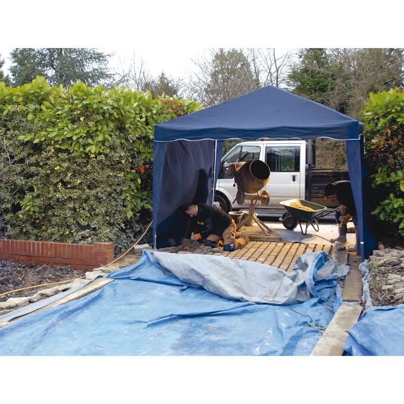Draper 02577 Gazebo Side Panels, 3 x 1.9m, Blue (Pack of 2)