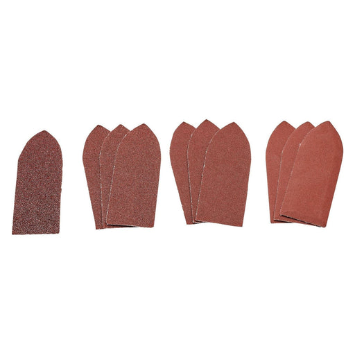 Draper 99259 Assorted Hook and Loop Aluminium Oxide Sanding Sheets, 32 x 92mm (Pack of 10)