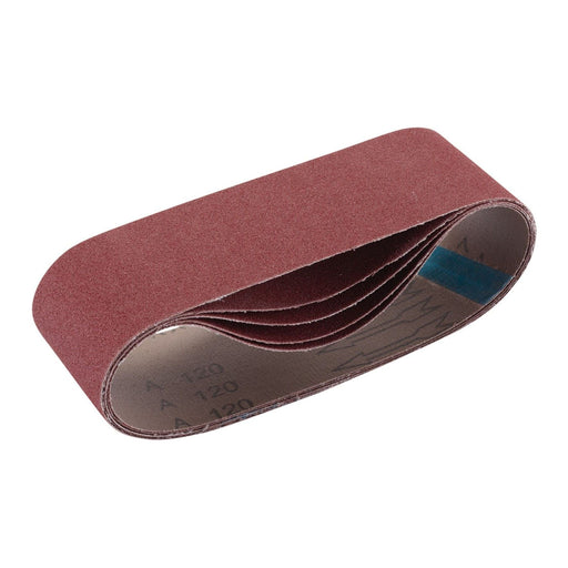 Draper 09241 Cloth Sanding Belt, 75 x 533mm, 120 Grit (Pack of 5)