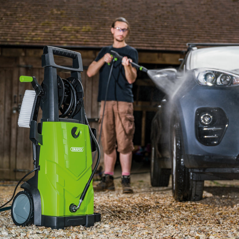 Draper 03095 230V Pressure Washer, 2200W, 165Bar, Green