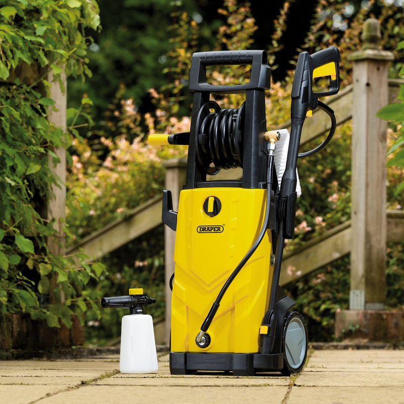 Draper 03096 230V Pressure Washer, 2200W, 165Bar, Yellow