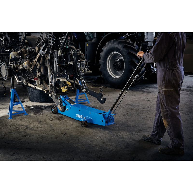 Draper 03494 Long Chassis Trolley Jack, 10 Tonne