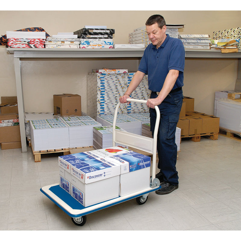 Draper 04692 Platform Trolley with Folding Handle, 900 x 600 x 850mm, 300kg