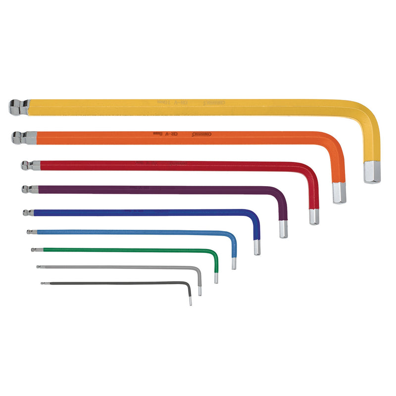 Draper 04776 Draper TX-STAR® Security & Hex Metric Long Arm Key Set, Colour Coded (18 Piece)