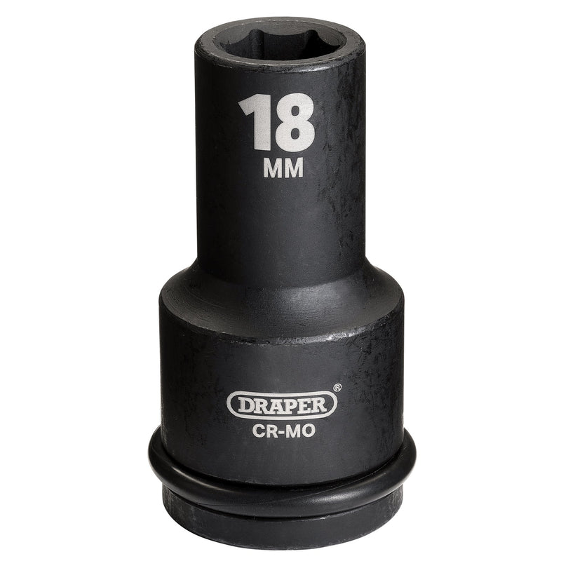 Draper 05050 Draper Hi-TORQ® Deep Impact Socket, 3/4" Sq. Dr., 18mm