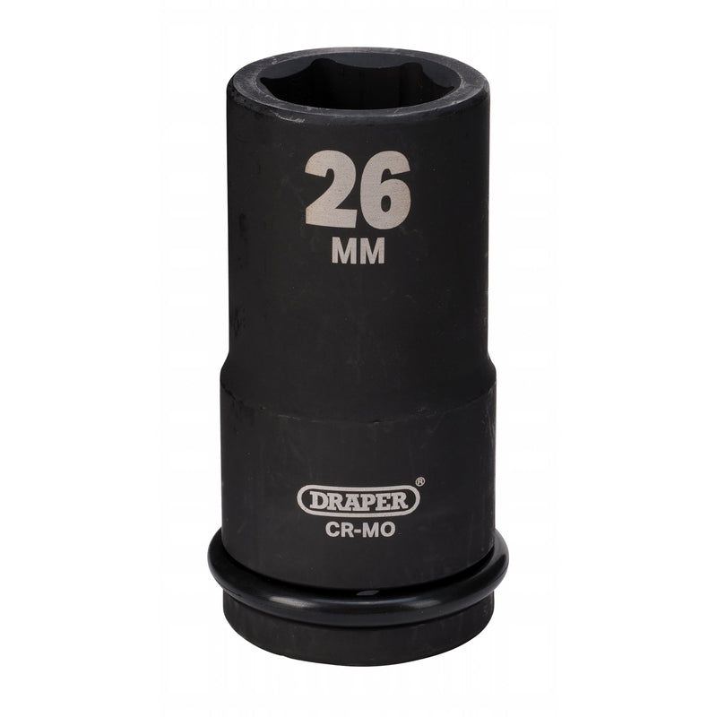Draper 05058 Draper Hi-TORQ® Deep Impact Socket, 3/4" Sq. Dr., 26mm