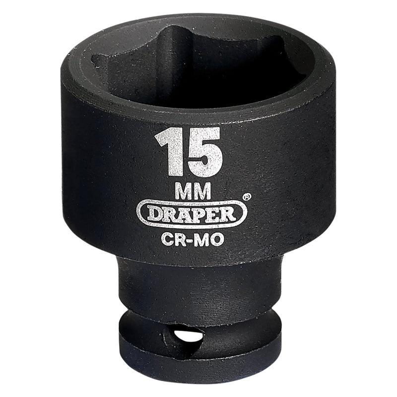 Draper 05062 Draper HI-TORQ® 6 Point Impact Socket, 1/4" Sq. Dr., 15mm