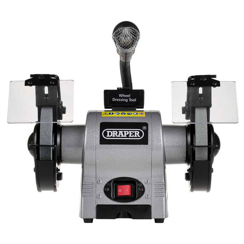 Draper 05095 Bench Grinder with Work light, 150mm, 370W