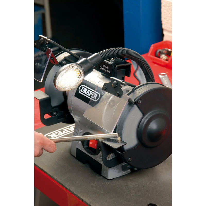 Draper 05095 Bench Grinder with Work light, 150mm, 370W