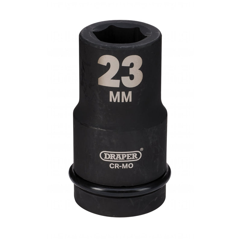 Draper 05138 Draper Hi-TORQ® Deep Impact Socket, 1" Sq. Dr., 23mm