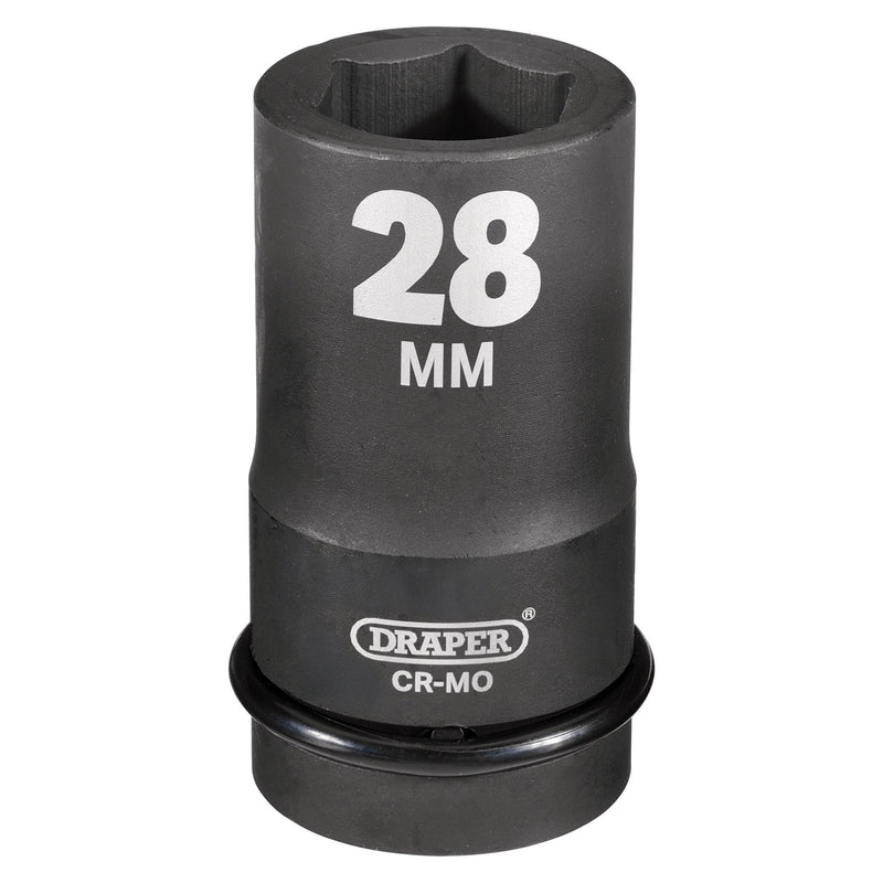 Draper 05143 Draper HI-TORQ® 6 Point Deep Impact Socket, 1" Sq. Dr., 28mm