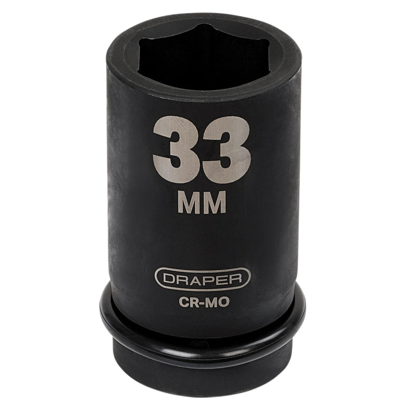 Draper 05147 Draper Hi-TORQ® Deep Impact Socket, 1" Sq. Dr., 33mm