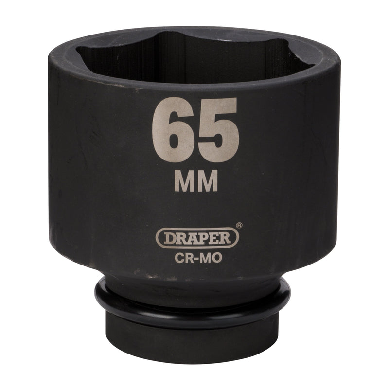 Draper 05158 Draper HI-TORQ® 6 Point Deep Impact Socket, 1" Sq. Dr., 65mm