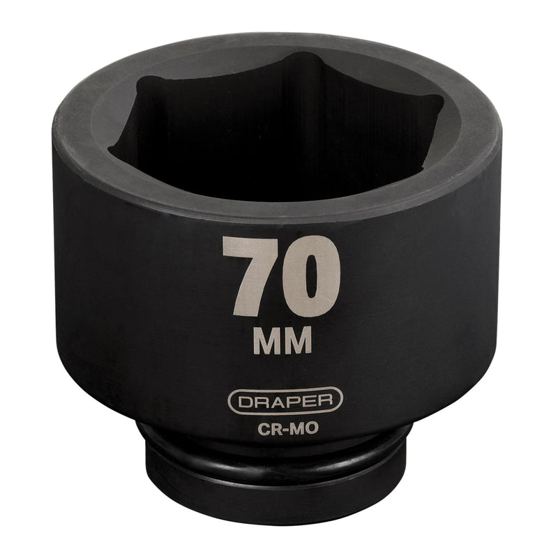 Draper 05159 Draper HI-TORQ® 6 Point Deep Impact Socket, 1" Sq. Dr., 70mm