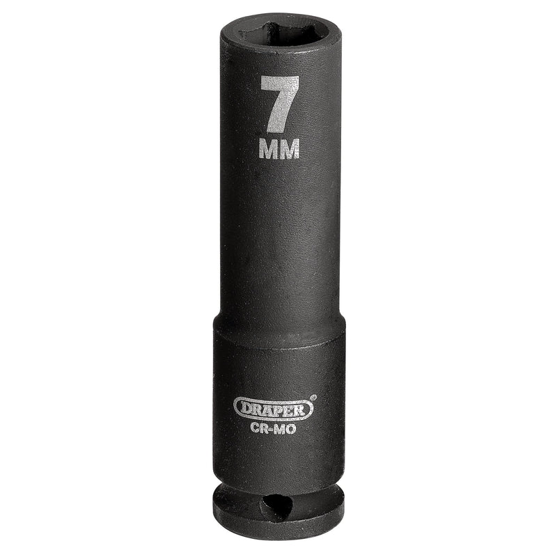 Draper 05185 Draper HI-TORQ® 6 Point Deep Impact Socket, 1/4" Sq. Dr., 7mm