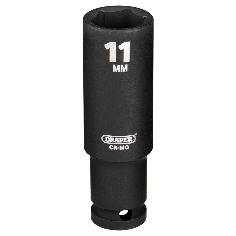 Draper 05189 Draper HI-TORQ® 6 Point Deep Impact Socket, 1/4" Sq. Dr., 11mm