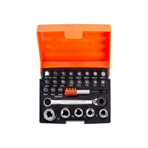 Bahco 2058/S26 1/4in Drive Ratchet Socket Set, 26 Piece Bahco - RockBottom Northampton