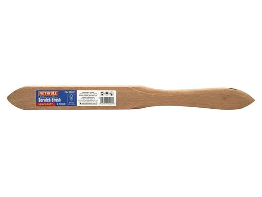 Faithfull Heavy-Duty Scratch Brush, Two Row Faithfull - RockBottom Northampton