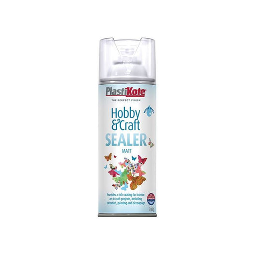 Plastikote Hobby & Craft Sealer Spray Clear Matt 400ml PlastiKote - RockBottom Nothampton