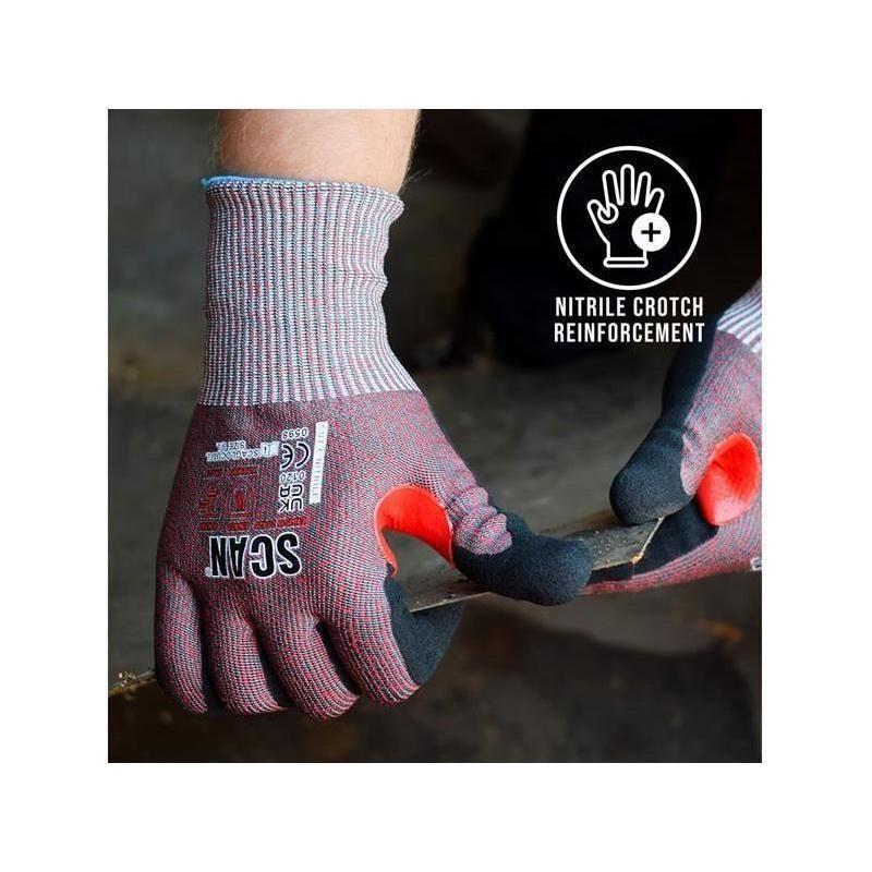 Scan Nitrile Palm Cut F Gloves - XL (Size 10) Scan - RockBottom Nothampton