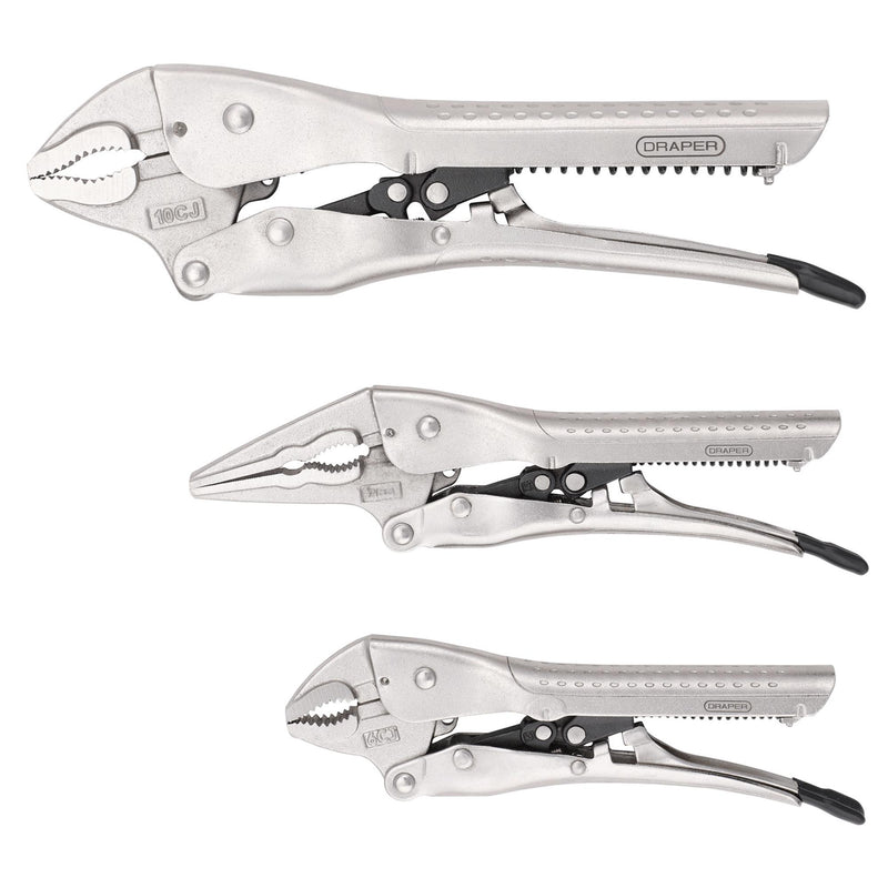 Draper 07103 Auto Locking Pliers Set (3 Piece)