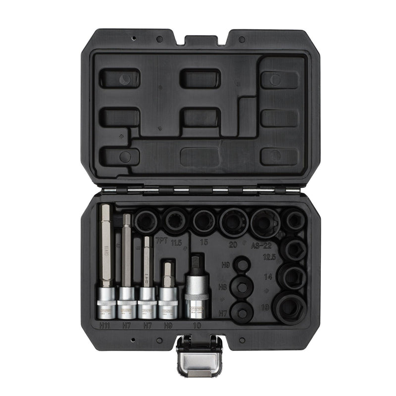 Draper 07114 Brake Caliper Socket and Bit Set (17 Piece)