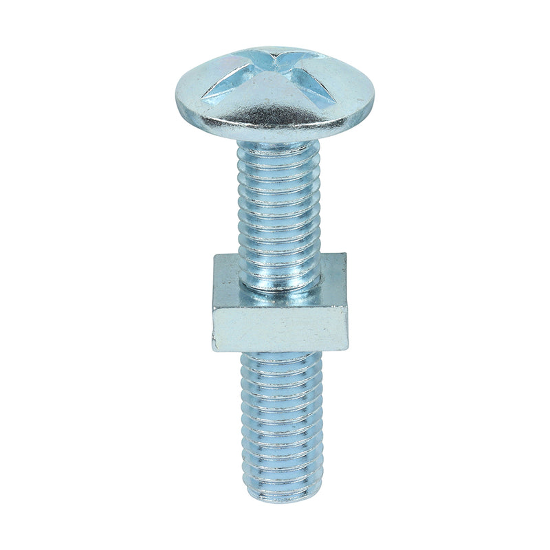 TIMCO Roofing Bolts & Square Nuts Silver — Box