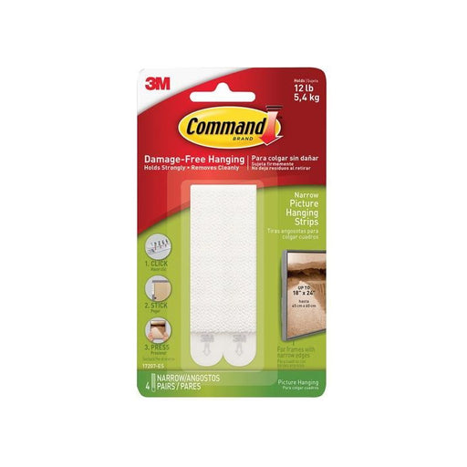 Command™ Narrow Picture Hanging Strips (Pack 4) Command™ - RockBottom Northampton