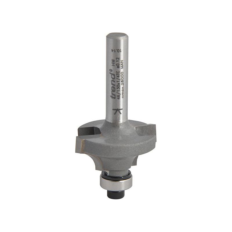 Trend 46/130 x 1/4 TCT Bearing Guided Ovolo & Round Over 6.3mm Radius Trend - RockBottom Northampton