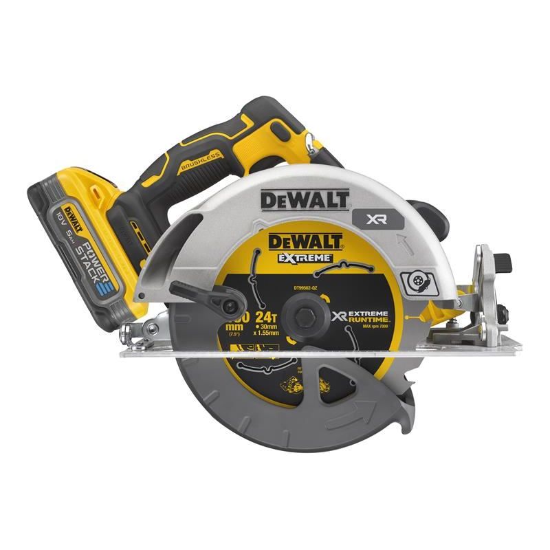 Dewalt Power Tools DCS573H2T XR Advantage Circular Saw 190mm 18V 2 x 5.0Ah POWERSTACK™ Li-ion DeWALT Power Tools - RockBottom Northampton
