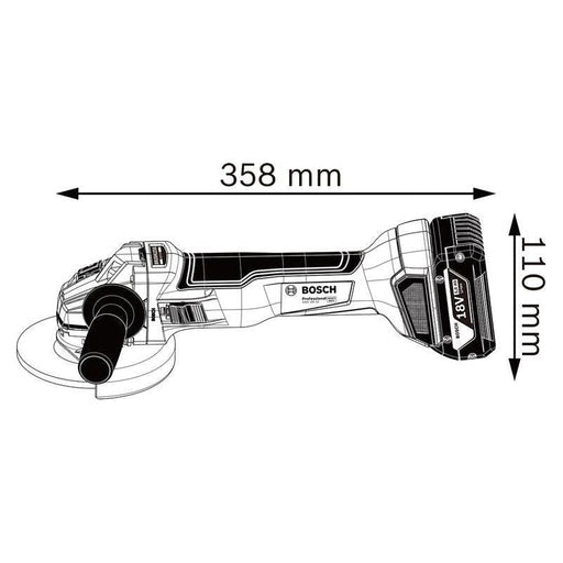 Bosch GWS 18V-10 Professional Angle Grinder 125mm 18V Bare Unit Bosch - RockBottom Northampton
