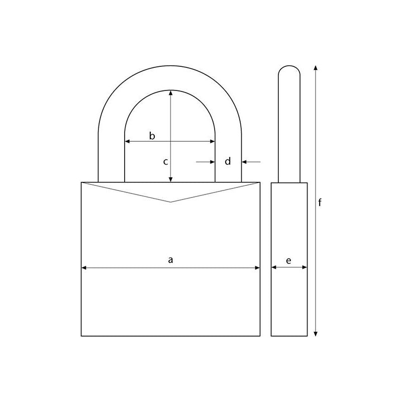 Abus Mechanical 90RK/50 TITALIUM™ Padlock Closed Shackle Carded ABUS Mechanical - RockBottom Northampton 