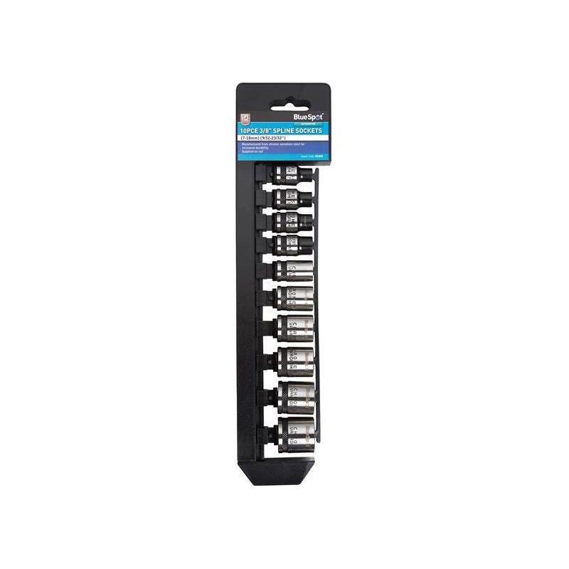 Bluespot Tools 3/8in Drive Spline Socket Set Metric, 10 Piece BlueSpot Tools - RockBottom Northampton