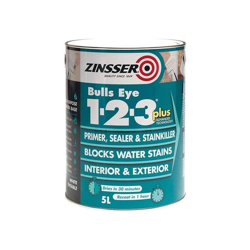 Zinsser Bulls Eye® 1-2-3 Plus Primer, Sealer & Stain Killer White 2.5 litre Zinsser - RockBottom Northampton