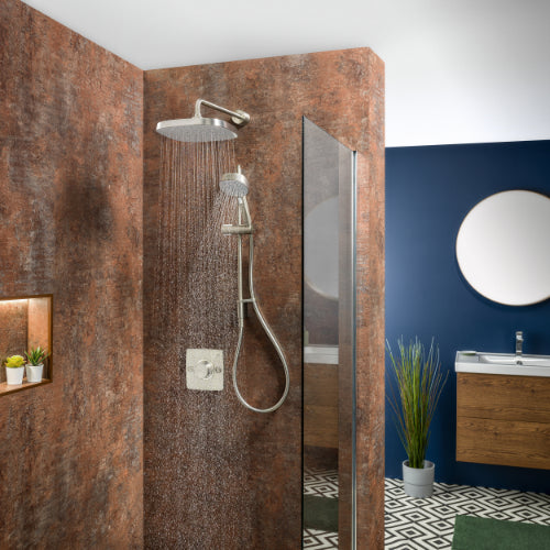 Mira Evoco Dual Bathfill Brushed nickel with Hydroglo