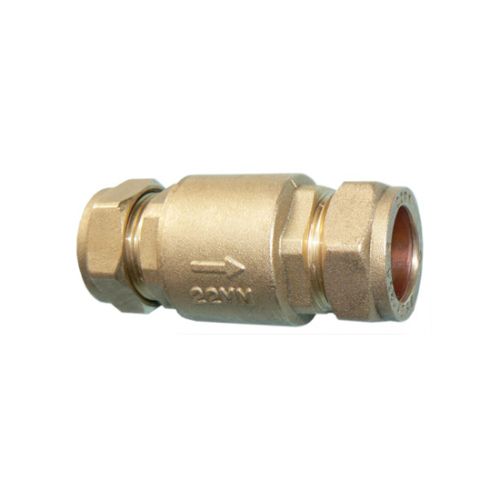 VCM brass full flow spring check valve 28mm
