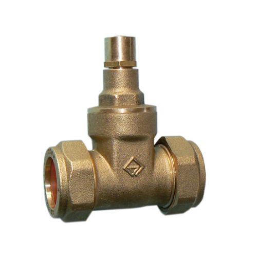 VGLE brass lockshield gate valve 15mm - economy