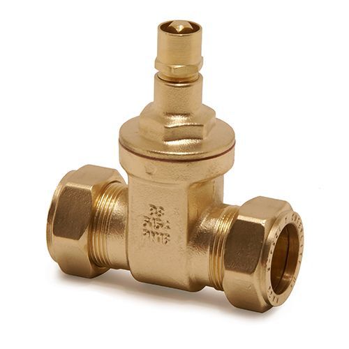 VGLM brass lockshield gate valve 22mm - BS5154