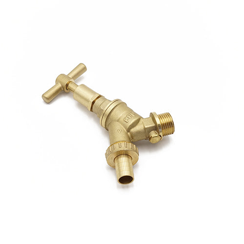VHBL DZR brass hose union lockshield bibcheck 1/2"