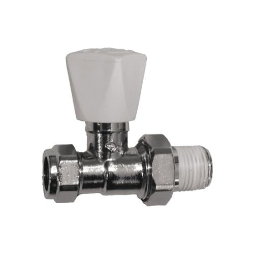 CRESTALUX straight radiator valve 15mm