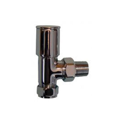OPTIMA CC all chrome contemporary angle towel warmer valve 15mm