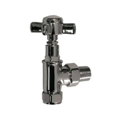 OPTIMA TT all chrome traditional angle towel warmer valve 15mm