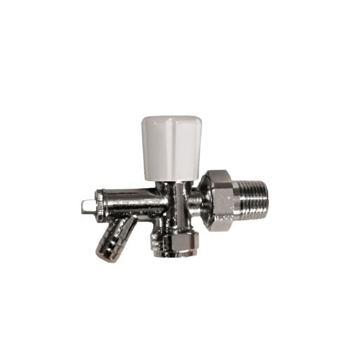 OPRV OPTIMA angle radiator valve with draw off 10mm