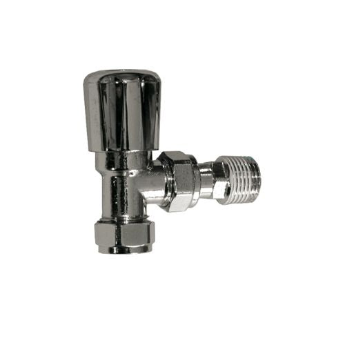 OPPL OPTIMA PLUS all chrome angle radiator valve 15mm