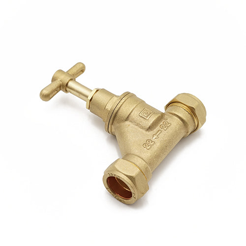 VSZ DZR brass stopcock 22mm BS1010